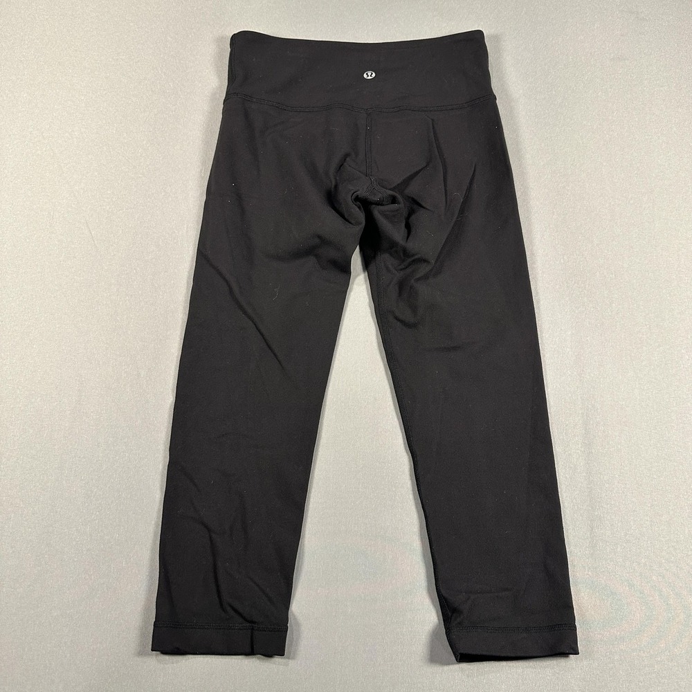 Lululemon Leggings Womens 4 Black High Rise Capri Yoga Athletic Stretch Gym - Picture 9 of 9